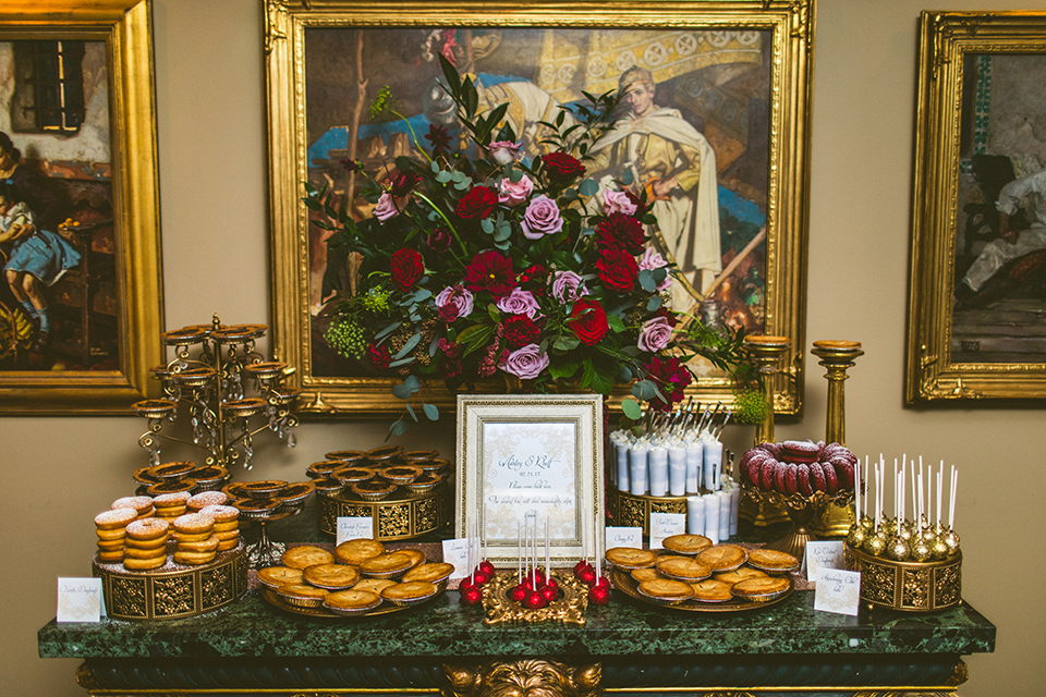 AATR Weddings Wedding PLanner Grand Bohemian Reception Inspiration dessert buffet
