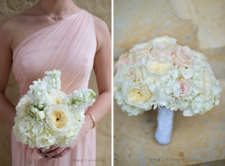 blush and white wedding 