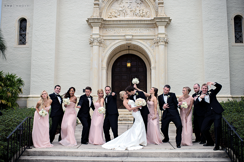 fun bridal party portraits 