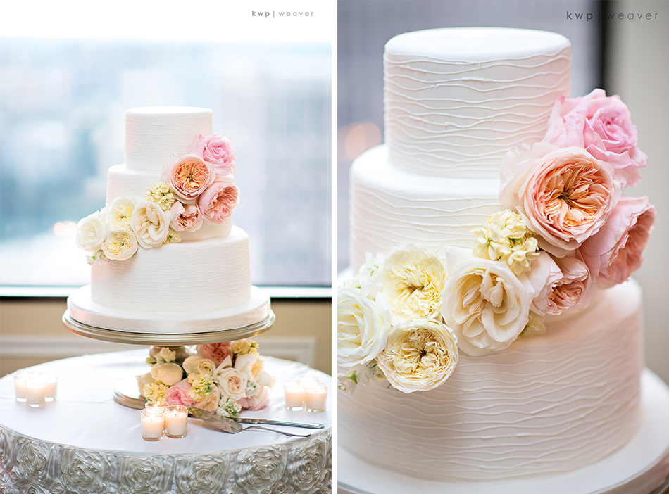 floral wedding cake 