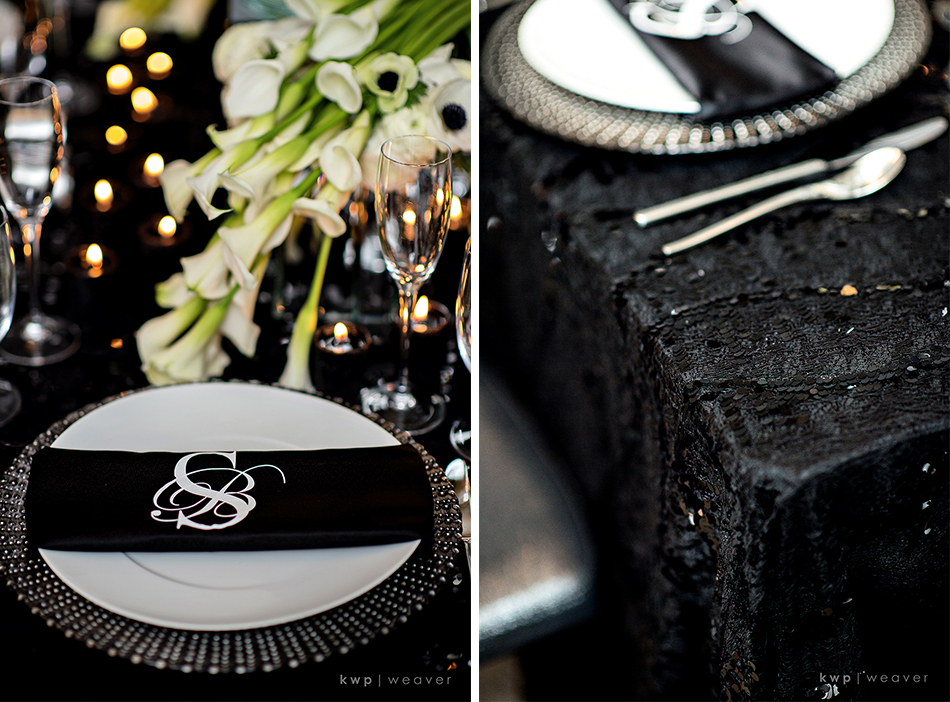 black sequins wedding 