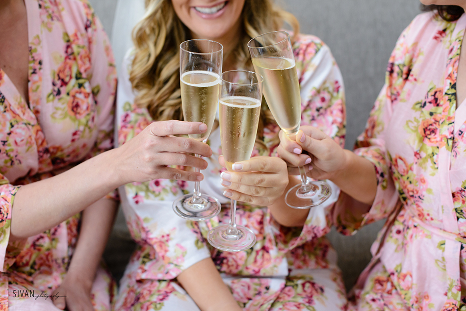 pink bridesmaid robes