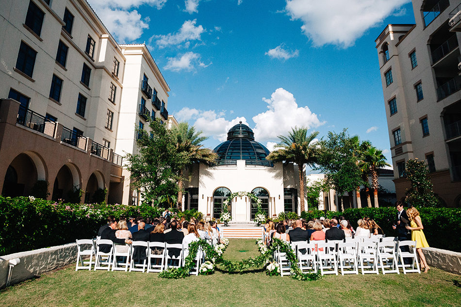 outdoor courtyard ceremony space