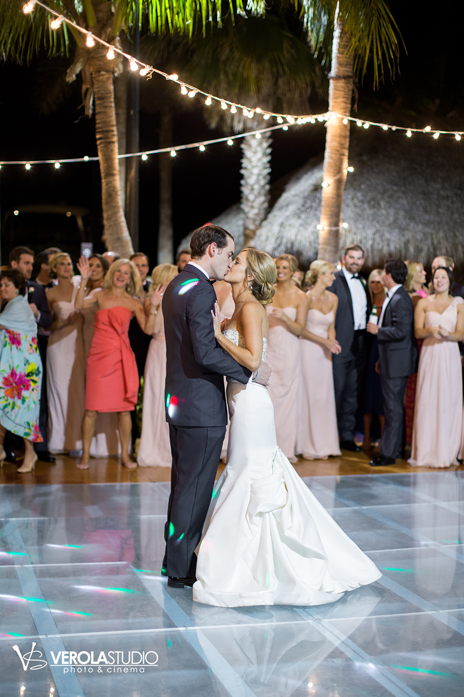 dance floor over pool 