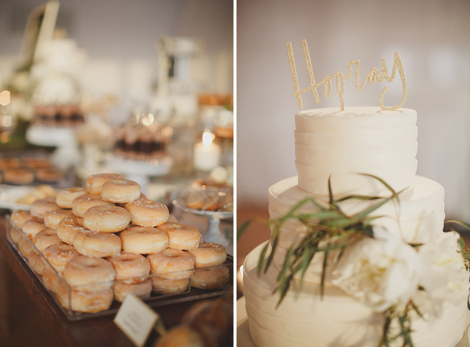 white and green wedding cake