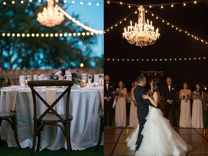 Bella Collina Wedding Chandlier Lights