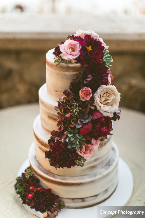 Organic wedding cake 