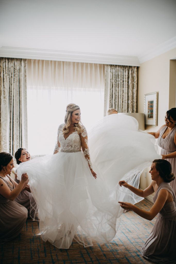 LACe details wedding dress 