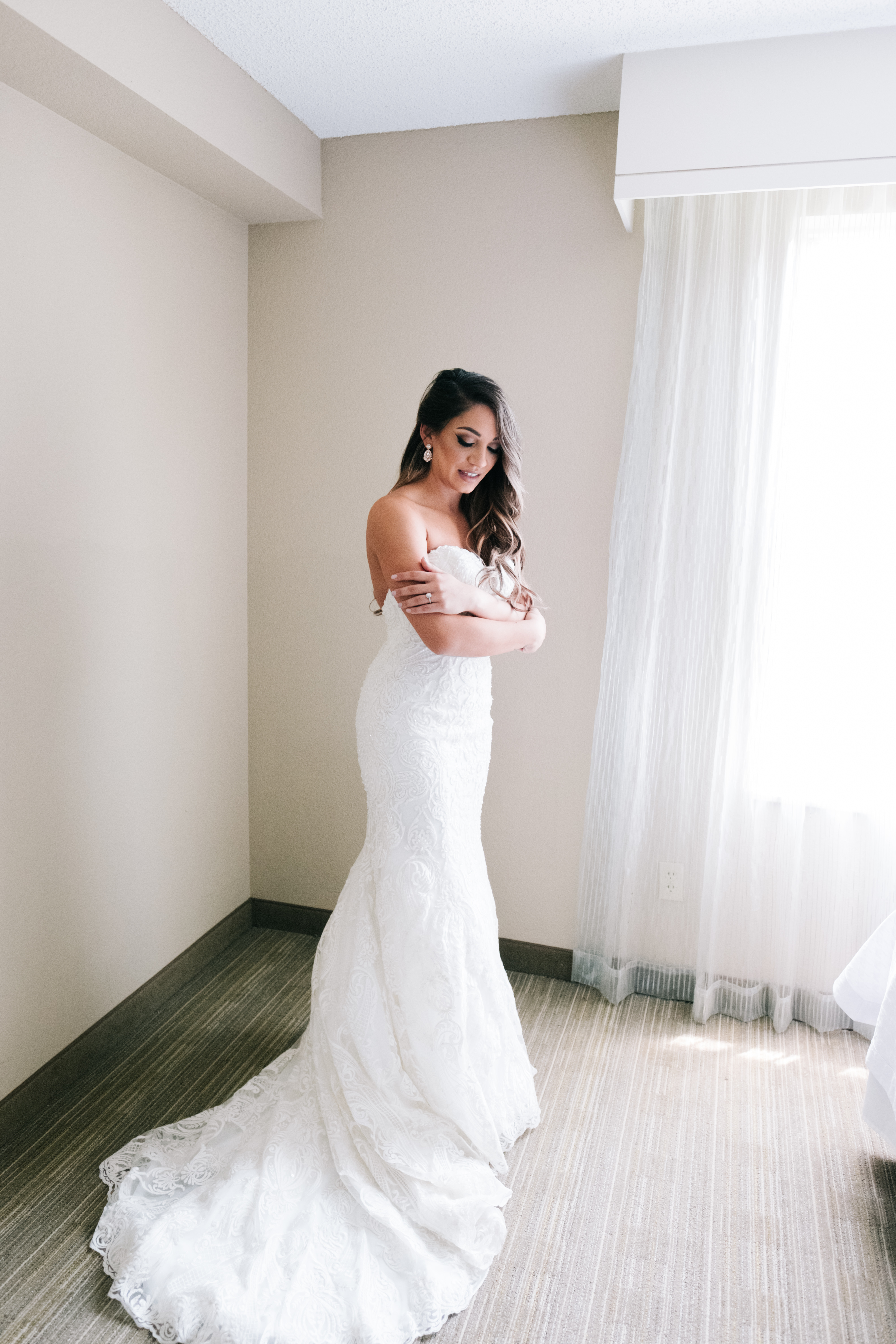 wedding dress in hotel 