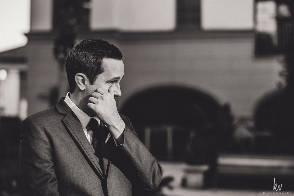 groom at ceremony 